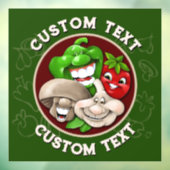 PAS Gelukkig Italiaans Eten Restaurant Keuken AAN Raamsticker (Vel 3)