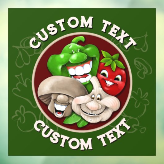 PAS Gelukkig Italiaans Eten Restaurant Keuken AAN Raamsticker (Vel 3)