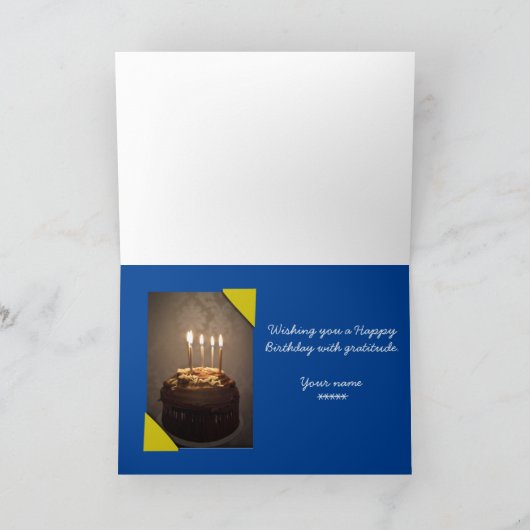 Pas Gelukkige Verjaardag met een Gelukkige Uil aan Kaart (Binnen)