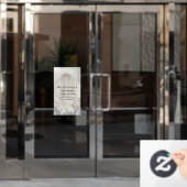 Pas Generic Hair Salon aan Nu in Dienst  Raamsticker (Kantoordeur)