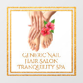 Pas Generic Nagel Haar Salon Tranquility Spa aan Raamsticker (Vel)