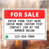 Pas generiek voor verkoop aan Home Auto Van Truck Raamsticker (Vel 2)