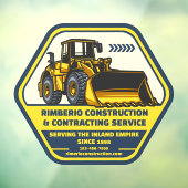 Pas generieke bouw contracterende vrachtwagen aan raamsticker (Vel 3)