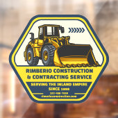 Pas generieke bouw contracterende vrachtwagen aan raamsticker (Vel 2)