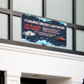 Pas generieke grote autowaszaken aan spandoek (Buitenkant Gebouw)