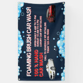 Pas generieke grote autowaszaken aan spandoek (Verticaal)