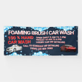 Pas generieke grote autowaszaken aan spandoek (Horizontaal)