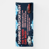 Pas generieke grote autowaszaken aan spandoek (Verticaal)