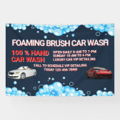 Pas generieke grote autowaszaken aan spandoek (Horizontaal)