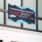 Pas generieke grote autowaszaken aan spandoek (Buitenkant Gebouw)