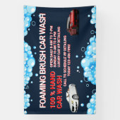 Pas generieke grote autowaszaken aan spandoek (Verticaal)