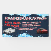 Pas generieke grote autowaszaken aan spandoek (Horizontaal)