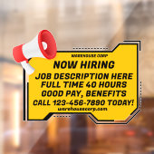 Pas generieke luidspreker nu inhuren raamsticker (Vel 2)