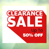 Pas generieke uitverkoop tot procent uit raamsticker (Vel 3)