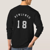 Pas getrouwd 18 bruid en bruidegom t-shirt (Achterkant)