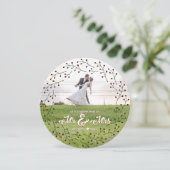 Pas getrouwd 1 Kerstmis Foto van de heer & mevrouw Feestdagenkaart (Staand voorkant)