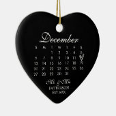 Pas getrouwd 1e kerstdag keramisch ornament (Rechts)