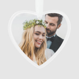 Pas getrouwd 1e kerstfoto ornament