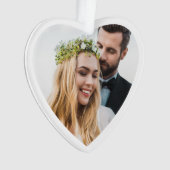 Pas getrouwd 1e kerstfoto ornament (voorkant)