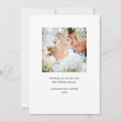 Pas getrouwd 2 Foto Feestdagenkaart (Achterkant)