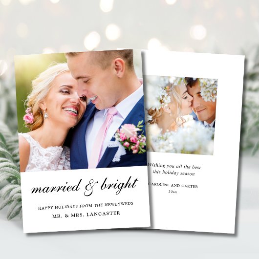 Pas getrouwd 2 Foto Feestdagenkaart