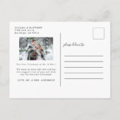 Pas getrouwd 2 Foto Holiday Aankondigingskaart (Achterkant)