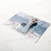 Pas getrouwd 2 Fotoscript, gevarieerd kerstfeest F Folie Feestdagenkaart (Gedraaid)