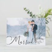 Pas getrouwd 2 Fotoscript, gevarieerd kerstfeest Feestdagenkaart (Staand voorkant)