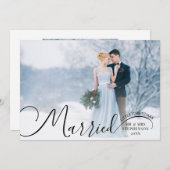 Pas getrouwd 2 Fotoscript, gevarieerd kerstfeest Feestdagenkaart (Voorkant / Achterkant)