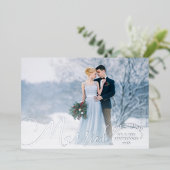 Pas getrouwd 2 Fotoscript, gevarieerd kerstfeest Folie Feestdagenkaart (Staand Voorkant)