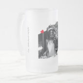 Pas getrouwd aangepaste geëtste foto aandenken matglas bierpul (Voorkant links)