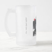 Pas getrouwd aangepaste geëtste foto aandenken matglas bierpul (Links)