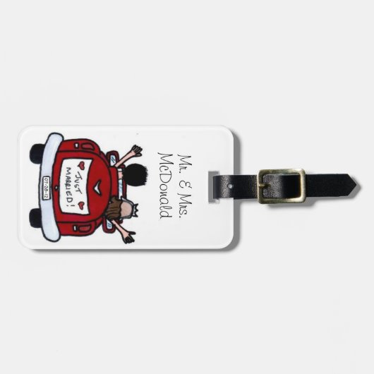 Pas getrouwd Bagagelabel (Voorkant horizontaal)