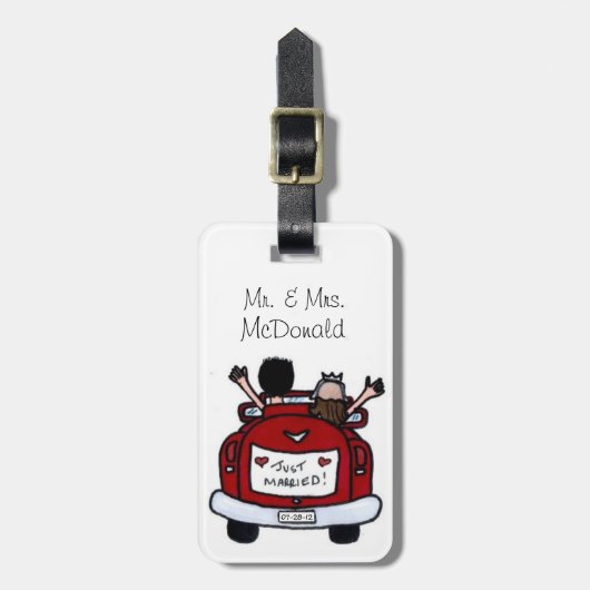 Pas getrouwd Bagagelabel (Voorkant verticaal)