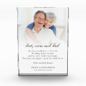 Pas getrouwd Bedankt voor ouders die wedden Fotoblokken (Voorkant)