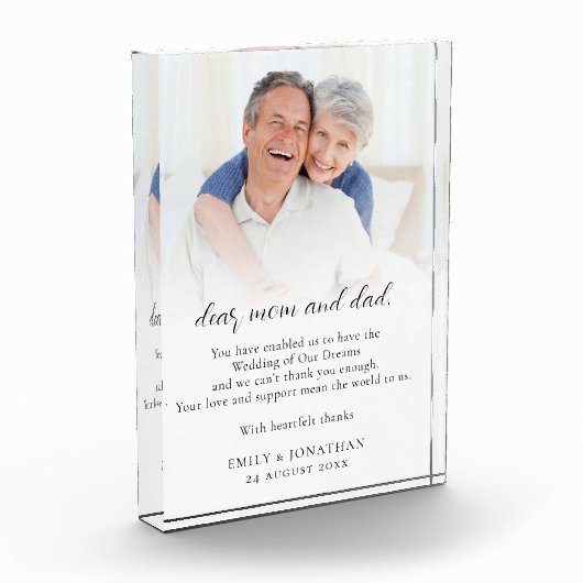 Pas getrouwd Bedankt voor ouders die wedden Fotoblokken (Links)