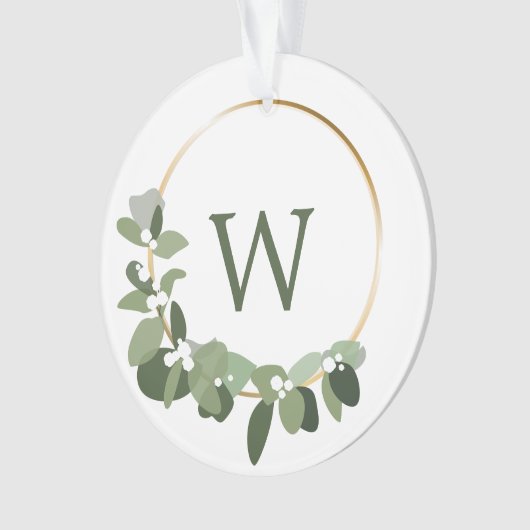 "Pas getrouwd Bliss: Gepersonaliseerde Eerste Kers Ornament (voorkant)