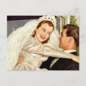  Pas getrouwd Bride Groom Wedding sparen de Datum Aankondigingskaart (Voorkant)