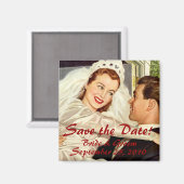  Pas getrouwd Bride Groom Wedding sparen de Datum Magneet (Voorkant / Achterkant)