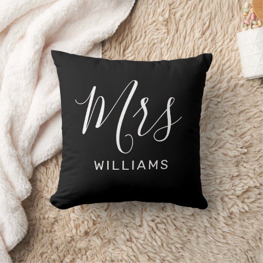 Pas getrouwd Bride mevrouw Pillow Kussen (Deken)