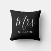 Pas getrouwd Bride mevrouw Pillow Kussen (Voorkant)
