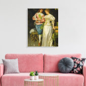 Pas getrouwd bruid en bruidegom (bruiloft en huwel canvas afdruk (Insitu (Woonkamer))