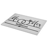 Pas getrouwd, bruiloft, huishouding snijplank (Hoek)