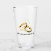 Pas getrouwd cadeau namen en data hoog glas (Achterkant)