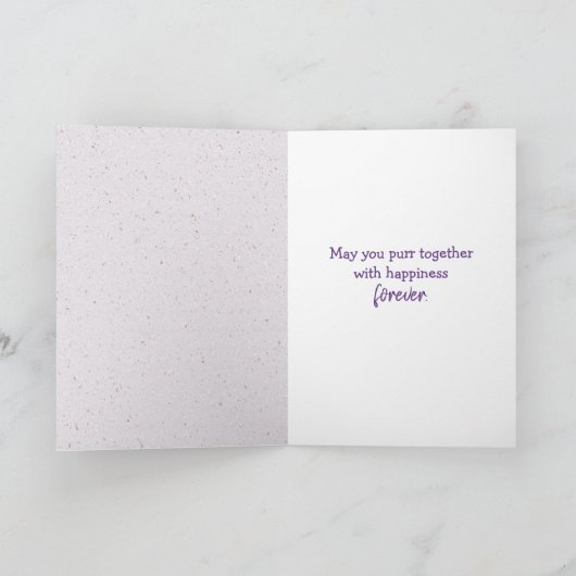 Pas getrouwd Cats Gefeliciteerd Kaart (Binnen)