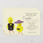Pas getrouwd Chicks Couples Bridal Shower Invitati Kaart (Voorkant / Achterkant)