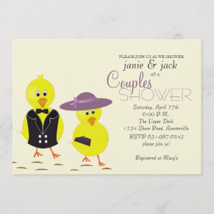 Pas getrouwd Chicks Couples Bridal Shower Invitati Kaart