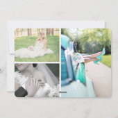 Pas getrouwd Christmas Married Bright Photo Holida Feestdagenkaart (Achterkant)