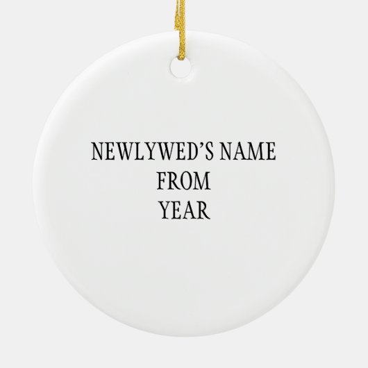 Pas getrouwd CHRISTMAS ORNAMENT (Achterkant)