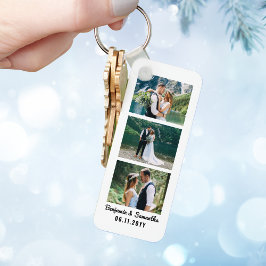 Pas getrouwd Couple Personalized Photo Booth Strip Sleutelhanger